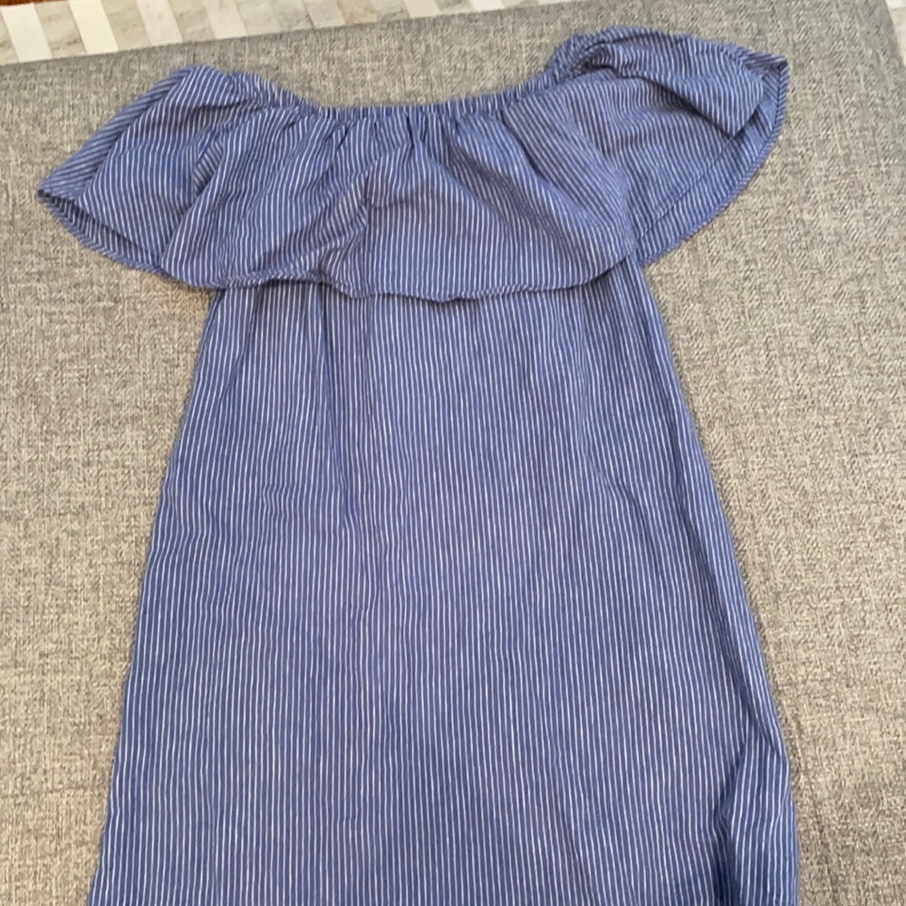 Striped off the shoulder dress